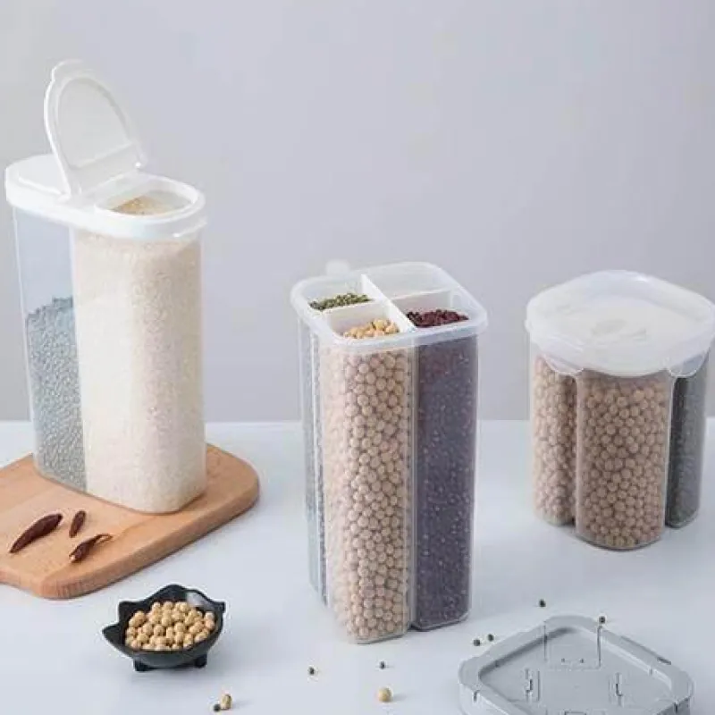 Space Savvy Küche & Esszimmer-Luftdichter Mehrkorn-Aufbewahrungsbehälter – versiegelter Lebensmittelbehälter