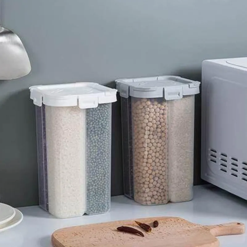 Space Savvy Küche & Esszimmer-Luftdichter Mehrkorn-Aufbewahrungsbehälter – versiegelter Lebensmittelbehälter