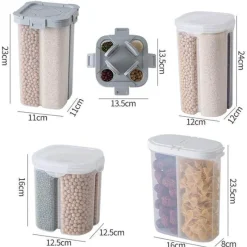 Space Savvy Küche & Esszimmer-Luftdichter Mehrkorn-Aufbewahrungsbehälter – versiegelter Lebensmittelbehälter