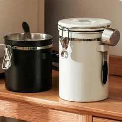 Space Savvy Küche & Esszimmer-Luftdichter Vorratsbehälter aus Edelstahl – langlebiges, elegantes Design