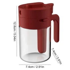 The Culinary Kit Küche & Esszimmer-Luftdichtes Gewürzglas aus Glas mit Verschlusslöffel – Aufbewahrungsbehälter für die Küche