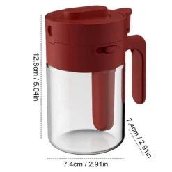 The Culinary Kit Küche & Esszimmer-Luftdichtes Gewürzglas aus Glas mit Verschlusslöffel – Aufbewahrungsbehälter für die Küche