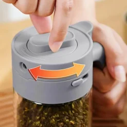 The Culinary Kit Küche & Esszimmer-Luftdichtes Gewürzglas aus Glas mit Verschlusslöffel – Aufbewahrungsbehälter für die Küche