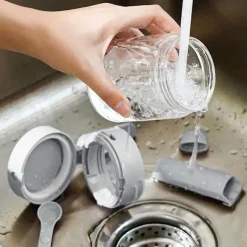 The Culinary Kit Küche & Esszimmer-Luftdichtes Gewürzglas aus Glas mit Verschlusslöffel – Aufbewahrungsbehälter für die Küche