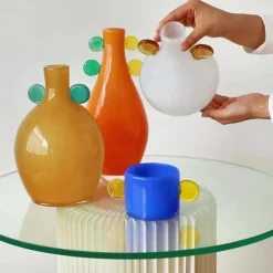 Tom Wohndeko-Lunava Pop Glass Vase – Colorful Sculptural Gradient Art Vase