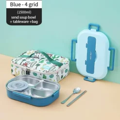 Trail u0026 Beyond Camping Im Freien|Outdoor-Artikel-Lunchbox aus Edelstahl für Kinder – Bento-Box mit mehreren Fächern