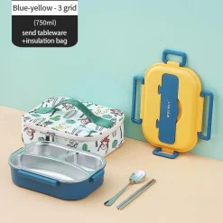Trail u0026 Beyond Camping Im Freien|Outdoor-Artikel-Lunchbox aus Edelstahl für Kinder – Bento-Box mit mehreren Fächern