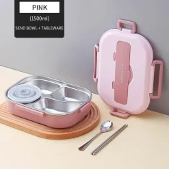 Trail u0026 Beyond Camping Im Freien|Outdoor-Artikel-Lunchbox aus Edelstahl für Kinder – Bento-Box mit mehreren Fächern