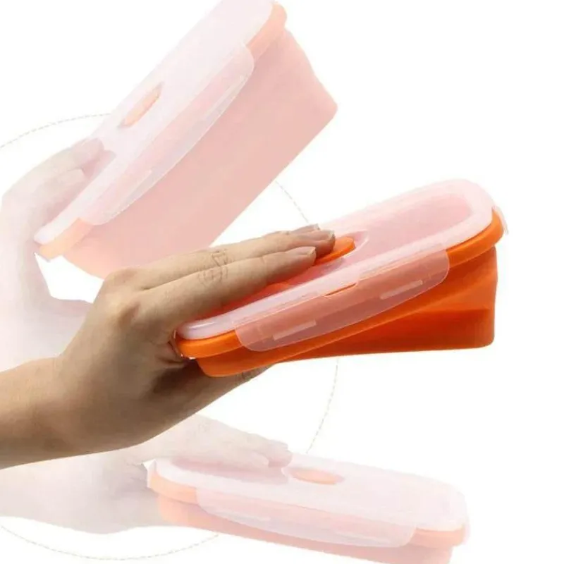 Tom Küche & Esszimmer-Lunchbox-Set aus Silikon – umweltfreundliche, tragbare Lebensmittelbehälter