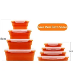 Tom Küche & Esszimmer-Lunchbox-Set aus Silikon – umweltfreundliche, tragbare Lebensmittelbehälter