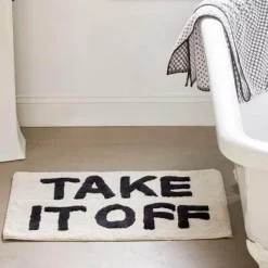 The Blissful Bath Badezimmer-Lustiger nordischer Badezimmerteppich - Humorvoller Teppich