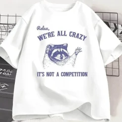Damen Everly u0026 Lace Herrenbekleidung|Damenbekleidung-Lustiges Baumwoll-T-Shirt - Relax Were All Crazy