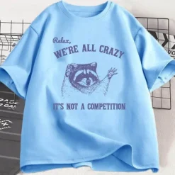 Damen Everly u0026 Lace Herrenbekleidung|Damenbekleidung-Lustiges Baumwoll-T-Shirt - Relax Were All Crazy