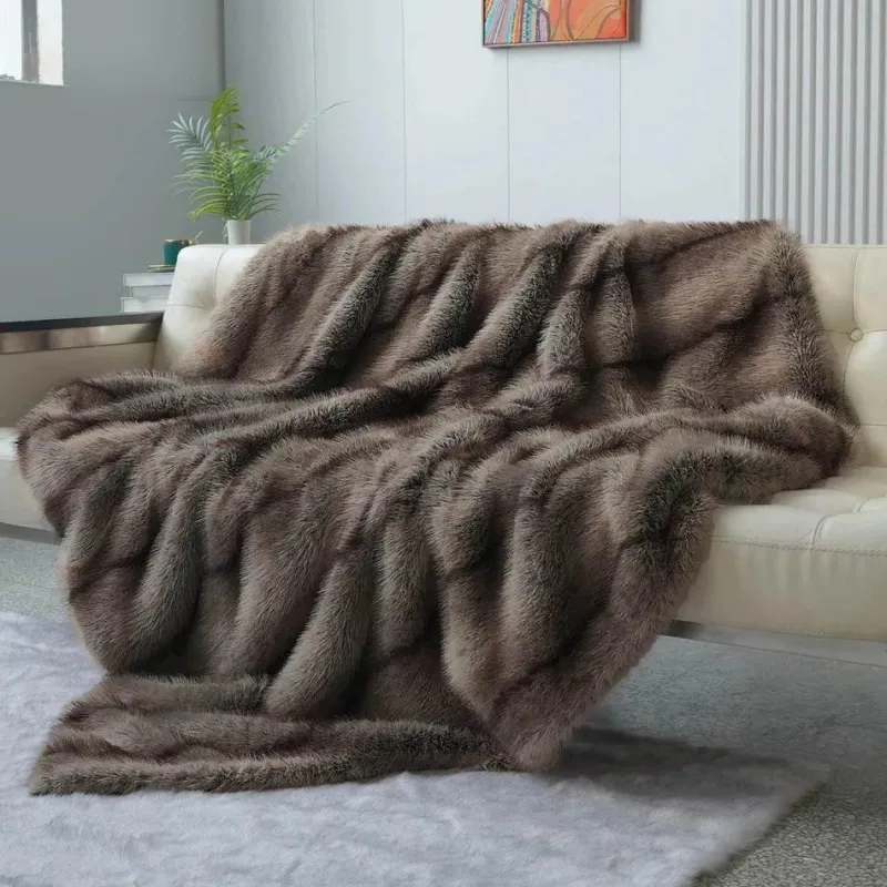 Cozy Haven Bettzeug-Luxuriöse Felldecke – weicher, gemütlicher Überwurf