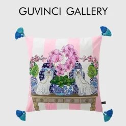 Guvinci Gallery Bettzeug-Luxuriöse Kissenbezüge aus Samt – moderner Designer-Stil