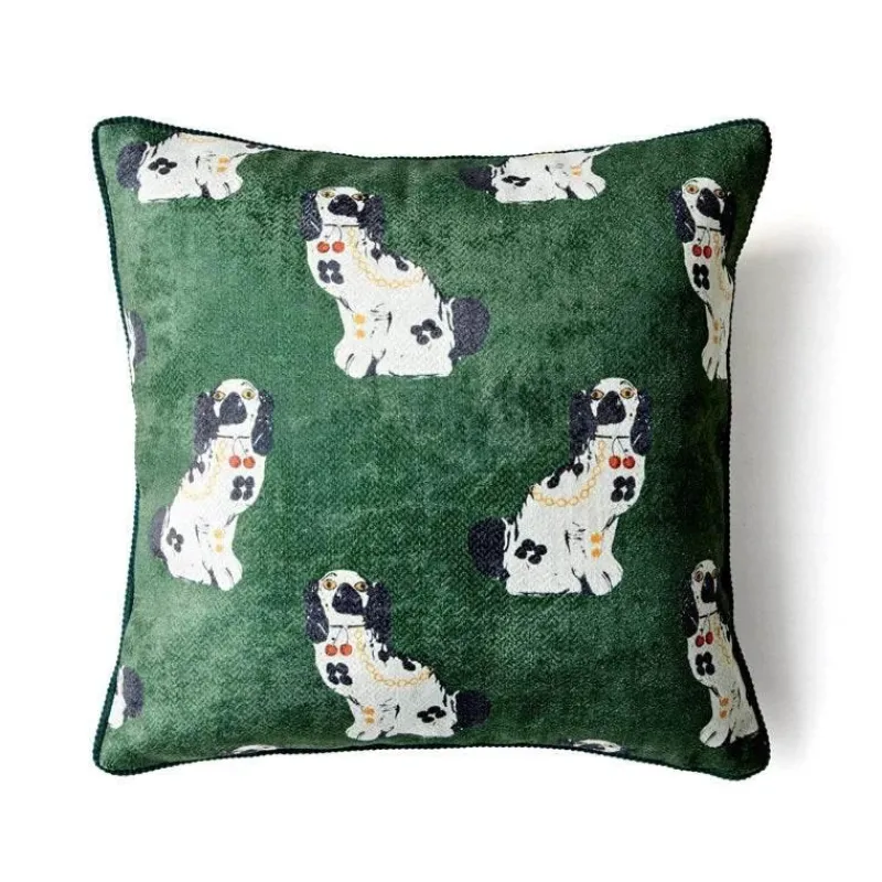 Guvinci Gallery Bettzeug-Luxuriöse Staffordshire-Hundekissenbezüge – Mystisches Tierdruck-Dekor