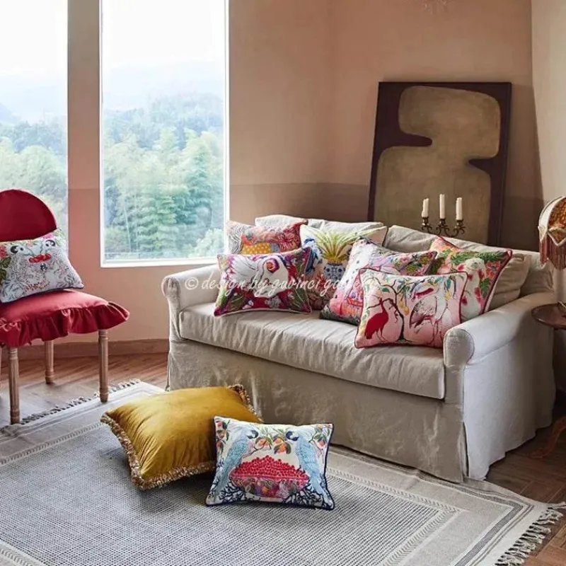 Guvinci Gallery Bettzeug-Luxuriöse Staffordshire-Hundekissenbezüge – Mystisches Tierdruck-Dekor