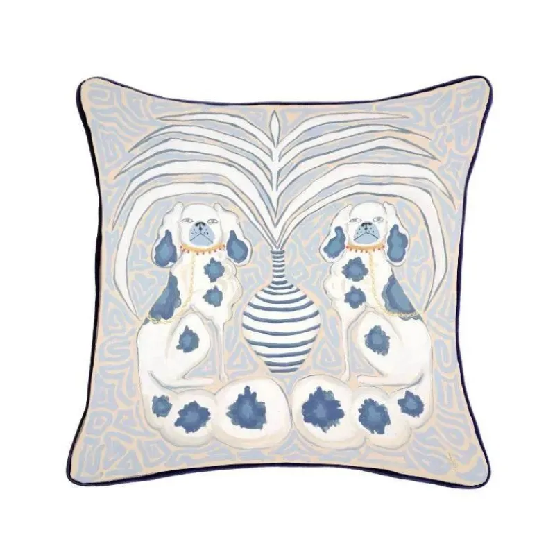 Guvinci Gallery Bettzeug-Luxuriöse Staffordshire-Hundekissenbezüge – Mystisches Tierdruck-Dekor