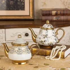 Plates u0026 More Küche & Esszimmer-Luxuriöse Teekanne aus Porzellan mit Filter – Teekanne mit großem Fassungsvermögen