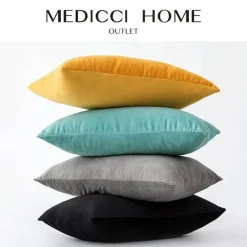 Medicci Home Bettzeug-Luxuriöser Kissenbezug aus Samt – weicher Euro-Kissenbezug in mehreren Farben und Größen