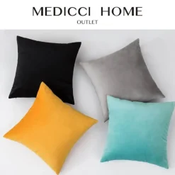 Medicci Home Bettzeug-Luxuriöser Kissenbezug aus Samt – weicher Euro-Kissenbezug in mehreren Farben und Größen