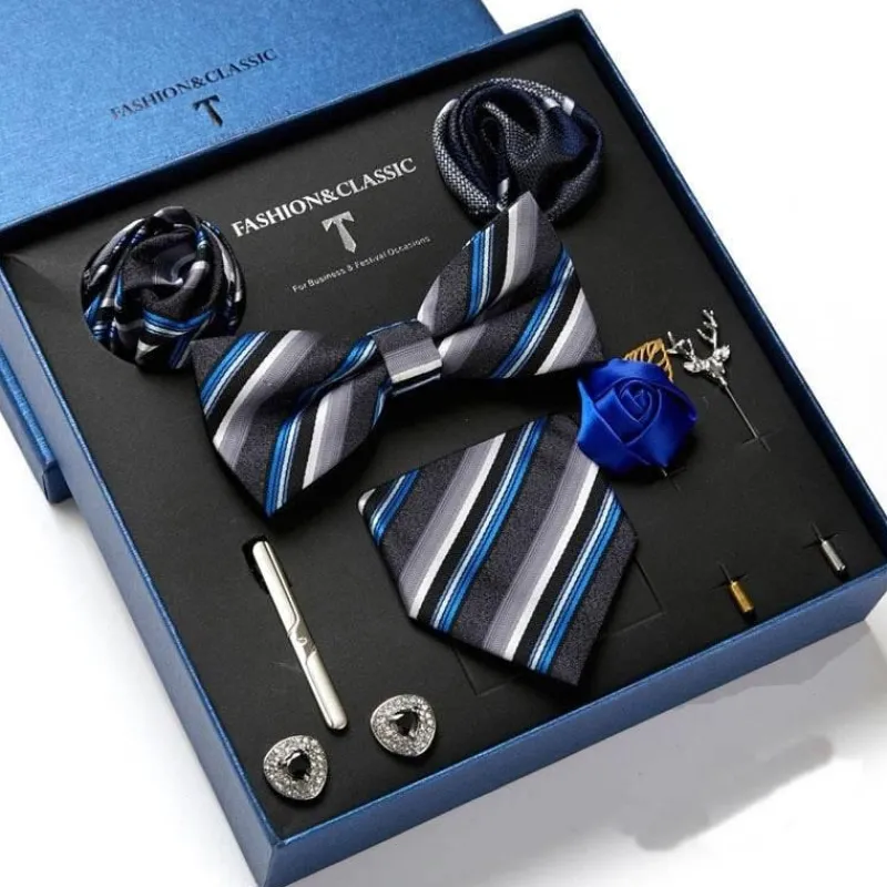 PureGlow Männerpflege|Körperpflege-Luxuriöses Herrenkrawatten-Geschenkset – Elegante Accessoires für Ihn