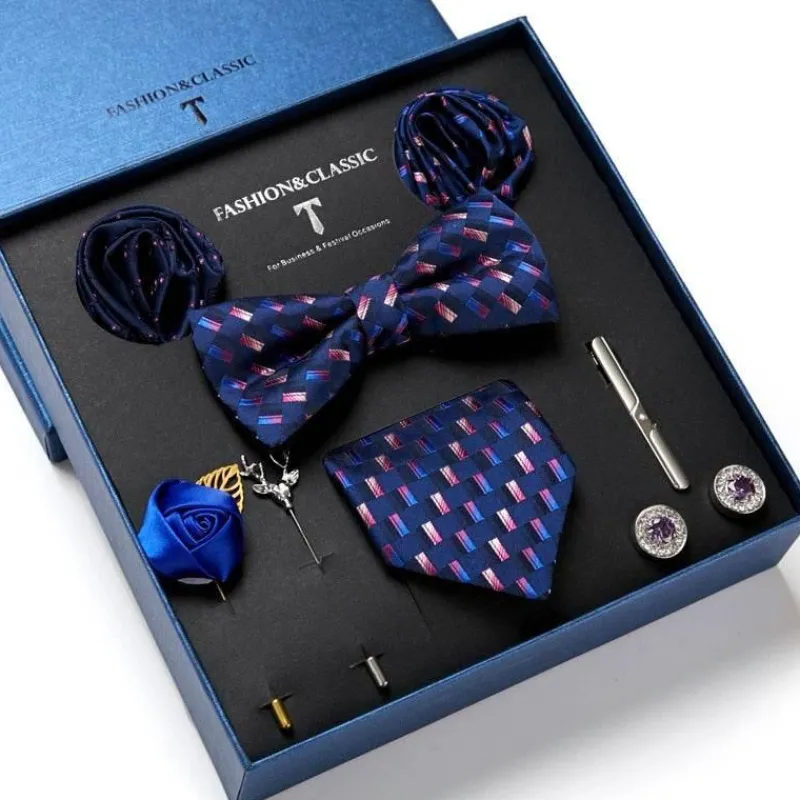 PureGlow Männerpflege|Körperpflege-Luxuriöses Herrenkrawatten-Geschenkset – Elegante Accessoires für Ihn