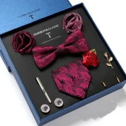 PureGlow Männerpflege|Körperpflege-Luxuriöses Herrenkrawatten-Geschenkset – Elegante Accessoires für Ihn