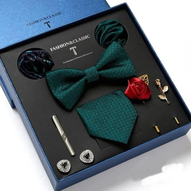 PureGlow Männerpflege|Körperpflege-Luxuriöses Herrenkrawatten-Geschenkset – Elegante Accessoires für Ihn