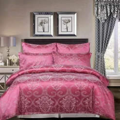 Cozy Haven Bettzeug-Luxuriöses Jacquard-Bettwäscheset für Kingsize-Betten – Bettbezug, Steppdecken, hochwertige Heimtextilien