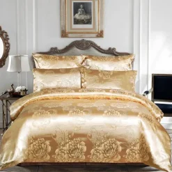 Cozy Haven Bettzeug-Luxuriöses Jacquard-Bettwäscheset für Kingsize-Betten – Bettbezug, Steppdecken, hochwertige Heimtextilien