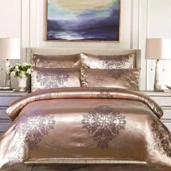 Cozy Haven Bettzeug-Luxuriöses Jacquard-Bettwäscheset für Kingsize-Betten – Bettbezug, Steppdecken, hochwertige Heimtextilien