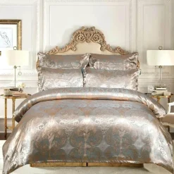 Cozy Haven Bettzeug-Luxuriöses Jacquard-Bettwäscheset für Kingsize-Betten – Bettbezug, Steppdecken, hochwertige Heimtextilien