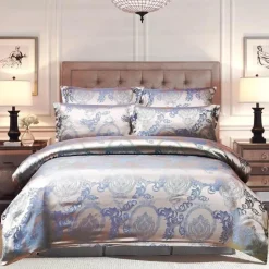 Cozy Haven Bettzeug-Luxuriöses Jacquard-Bettwäscheset für Kingsize-Betten – Bettbezug, Steppdecken, hochwertige Heimtextilien