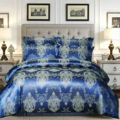 Cozy Haven Bettzeug-Luxuriöses Jacquard-Bettwäscheset für Kingsize-Betten – Bettbezug, Steppdecken, hochwertige Heimtextilien