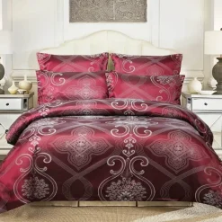 Cozy Haven Bettzeug-Luxuriöses Jacquard-Bettwäscheset für Kingsize-Betten – Bettbezug, Steppdecken, hochwertige Heimtextilien