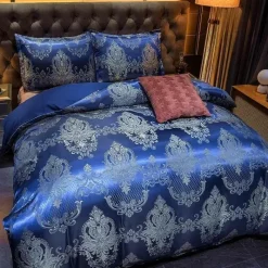 Cozy Haven Bettzeug-Luxuriöses Jacquard-Bettwäscheset für Kingsize-Betten – Bettbezug, Steppdecken, hochwertige Heimtextilien