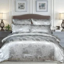 Cozy Haven Bettzeug-Luxuriöses Jacquard-Bettwäscheset für Kingsize-Betten – Bettbezug, Steppdecken, hochwertige Heimtextilien