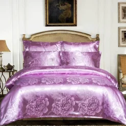 Cozy Haven Bettzeug-Luxuriöses Jacquard-Bettwäscheset für Kingsize-Betten – Bettbezug, Steppdecken, hochwertige Heimtextilien