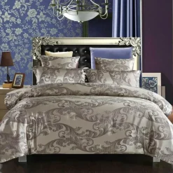 Cozy Haven Bettzeug-Luxuriöses Jacquard-Bettwäscheset für Kingsize-Betten – Bettbezug, Steppdecken, hochwertige Heimtextilien