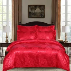 Cozy Haven Bettzeug-Luxuriöses Jacquard-Bettwäscheset für Kingsize-Betten – Bettbezug, Steppdecken, hochwertige Heimtextilien