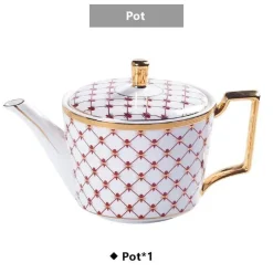 Feast u0026 Flair Küche & Esszimmer-Luxuriöses Kaffee- und Teeservice aus goldenem Bone China – elegante Porzellankeramik