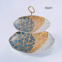 Feast u0026 Flair Küche & Esszimmer-Luxuriöses Kaffeeservice aus Knochenporzellan – Teekanne, Tassen, Zuckerdose, Milchkännchen mit Goldeinlage