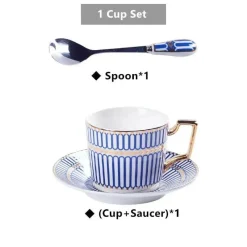 Feast u0026 Flair Küche & Esszimmer-Luxuriöses Tee- und Kaffeeset aus Bone China – Elegantes Trinkgeschirr aus goldfarbenem Porzellan