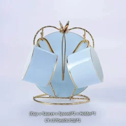 Feast u0026 Flair Küche & Esszimmer-Luxuriöses Tee- und Kaffeeset aus Porzellan – Teekanne mit Tassen aus Bone China