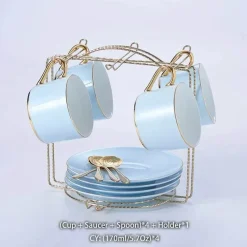 Feast u0026 Flair Küche & Esszimmer-Luxuriöses Tee- und Kaffeeset aus Porzellan – Teekanne mit Tassen aus Bone China