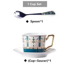 The Cozy Mug Küche & Esszimmer-Luxuriöses Tee- und Kaffeeset aus goldenem Bone China – nordisches Porzellan, Teekanne, Tassen, Zuckerdose, Milchkännchen