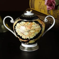 The Cozy Mug Küche & Esszimmer-Luxuriöses Teetassen-Set aus Bone China – Elegante Kaffeetassen im europäischen Stil