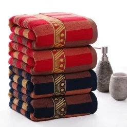 Aqua Essence Badezimmer-Luxury Couples Bath Towel Set - Adam Eve Towels