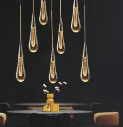 Comfort u0026 Style Beleuchtung-Luxury Crystal Pendant Lights - Elegant Melting Glass Design